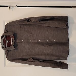 Volcom Men's 100% Cotton Long Sleeve Button Up Shirt Gray Size XL